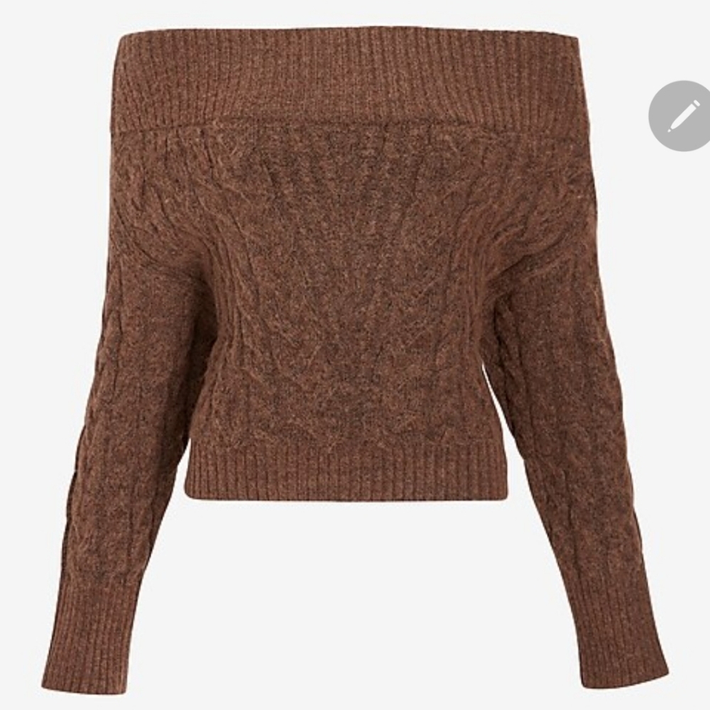 Cozy Brown Cable Knit Sweater